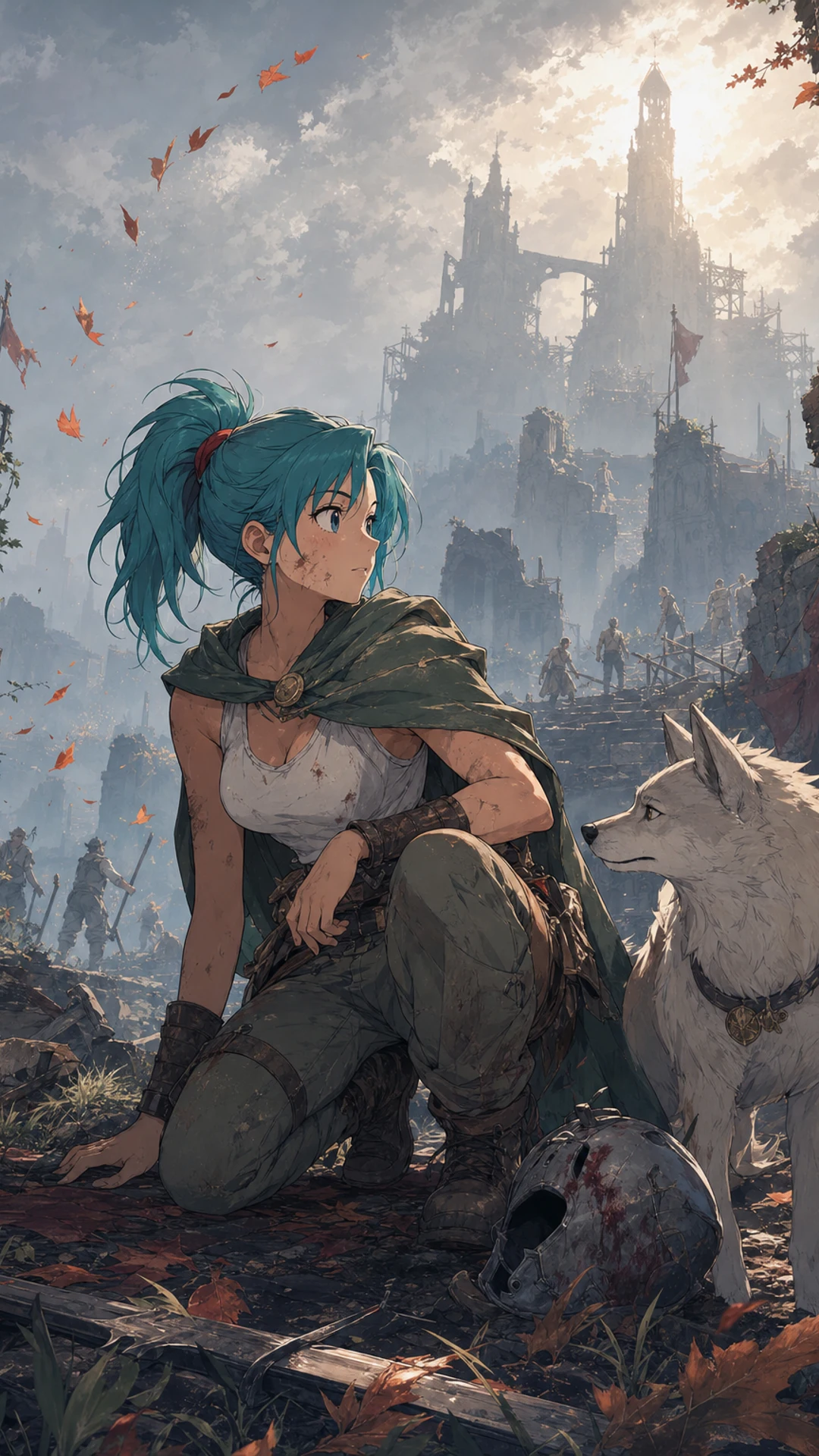 Baldur’s Gate 3 mobile wallpaper in Vibrant Retro Anime Travel