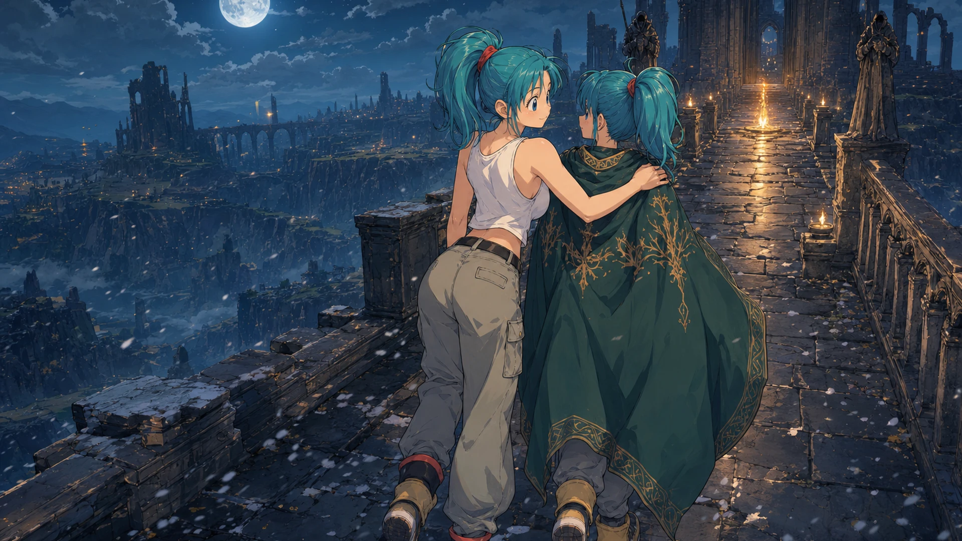 ELDEN RING desktop wallpaper in Vibrant Retro Anime Travel