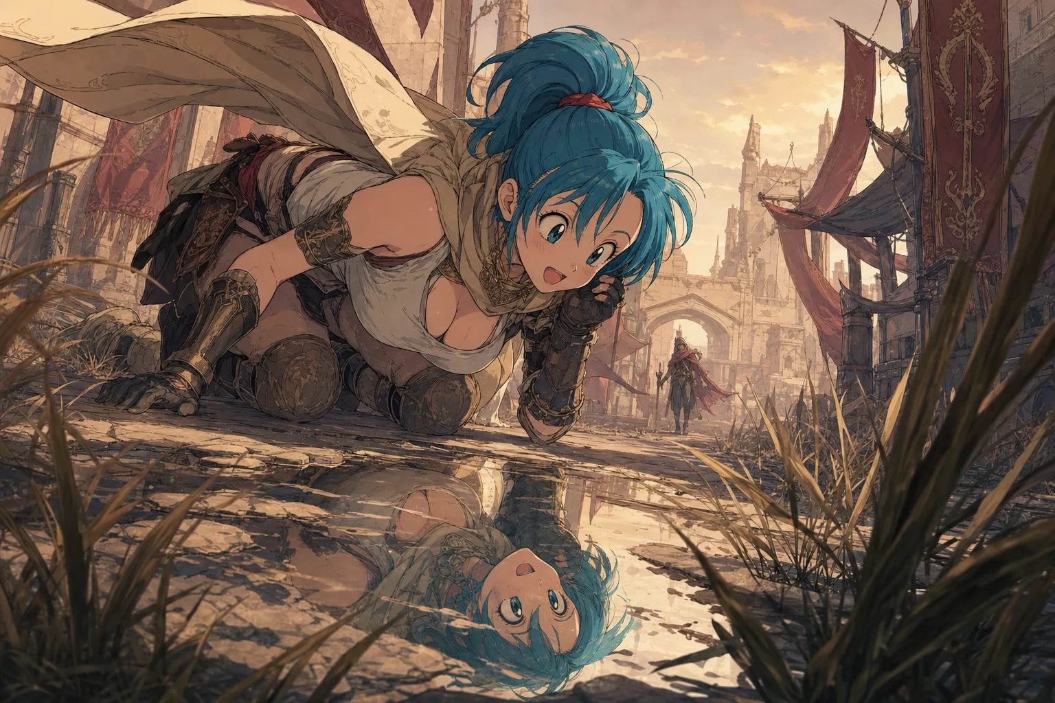 ELDEN RING fanart in Vibrant Retro Anime Travel