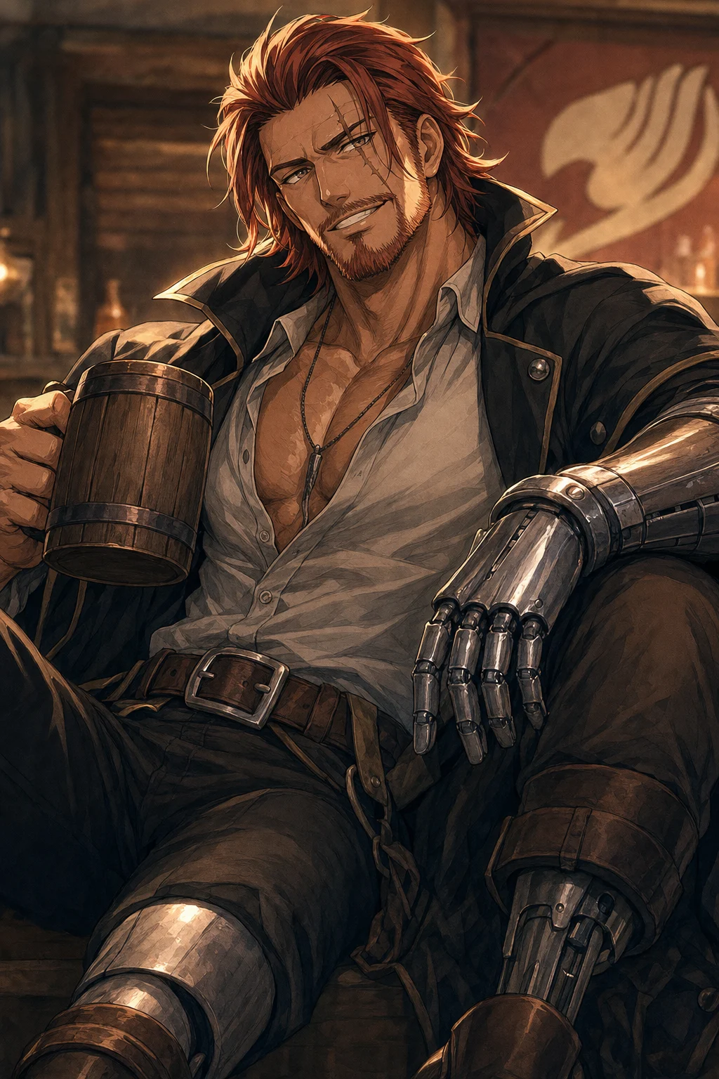 Gildarts Clive from Fairy Tail — male character portrait fanart