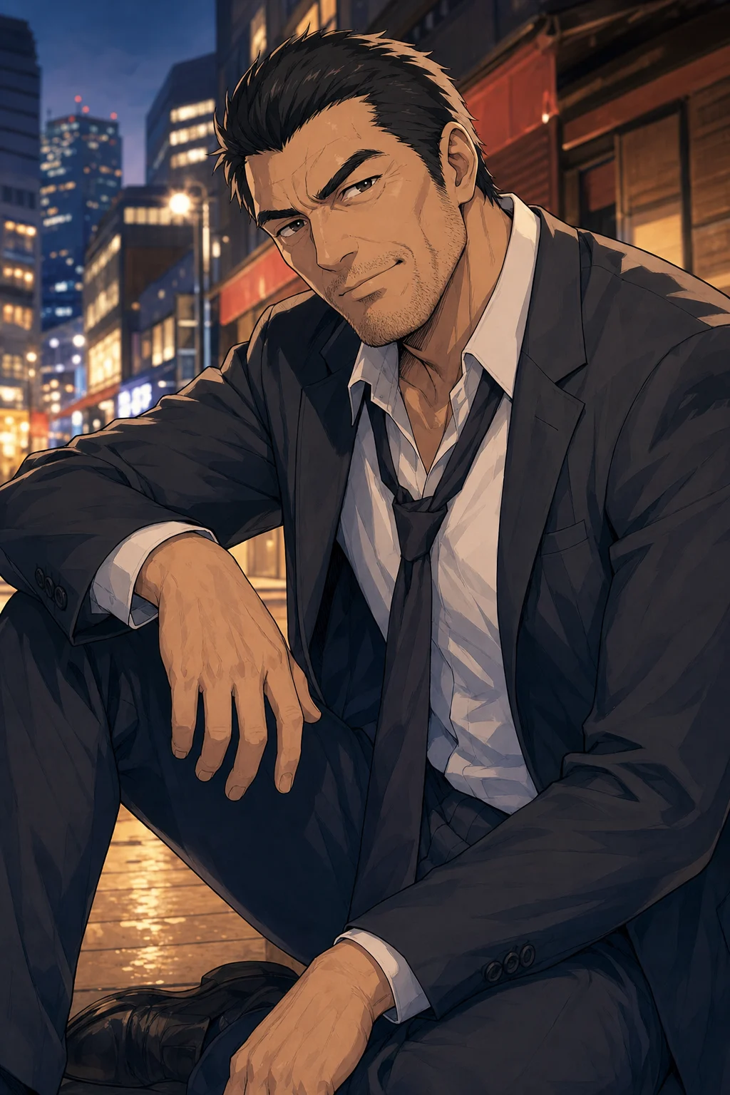 Koichi Adachi from Yakuza – LIKE A DRAGON — male character portrait fanart