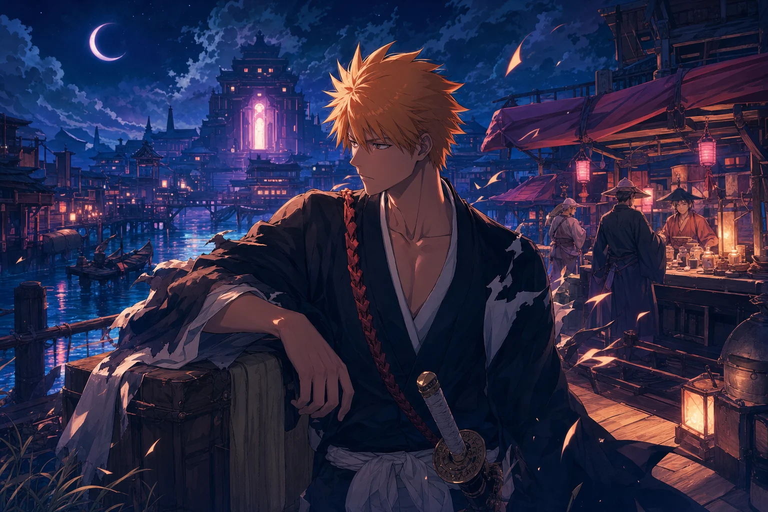 BLEACH Rebirth of Souls fanart in Vibrant Retro Anime Travel