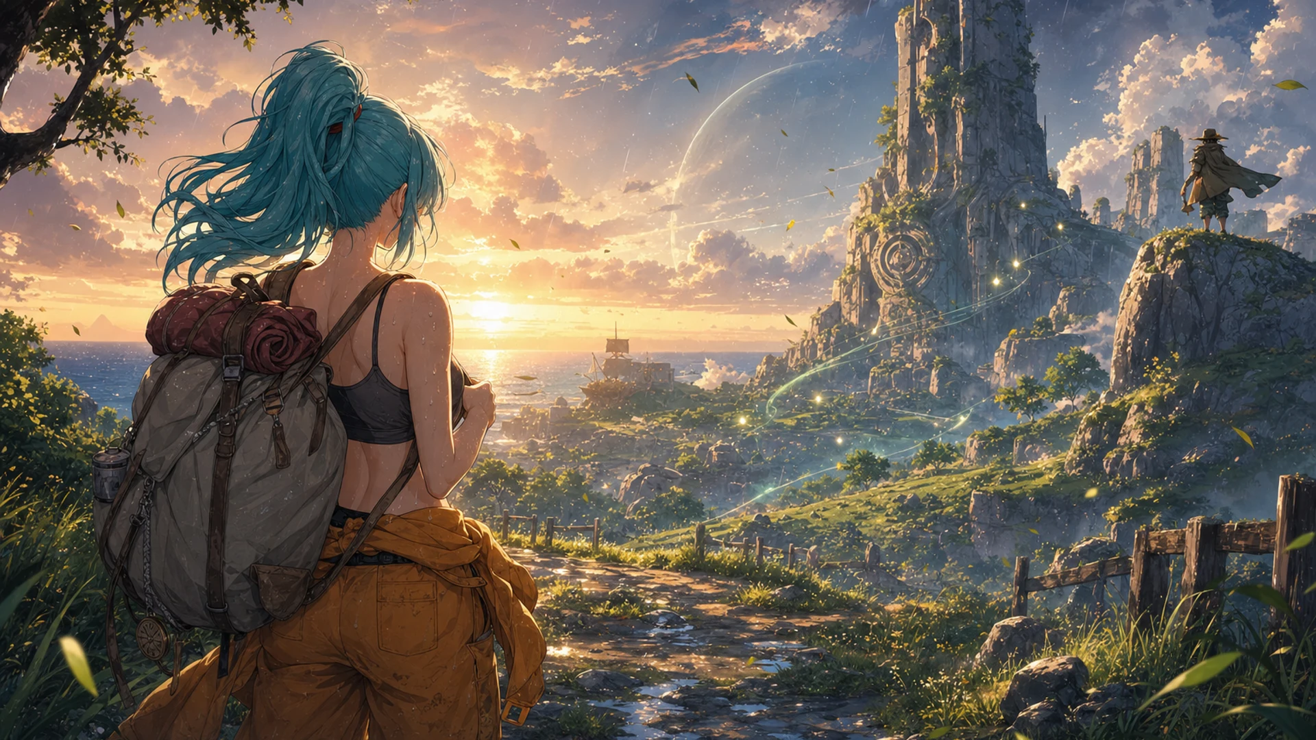 ONE PIECE – Odissey desktop wallpaper in Textured Retro Anime Ensemble