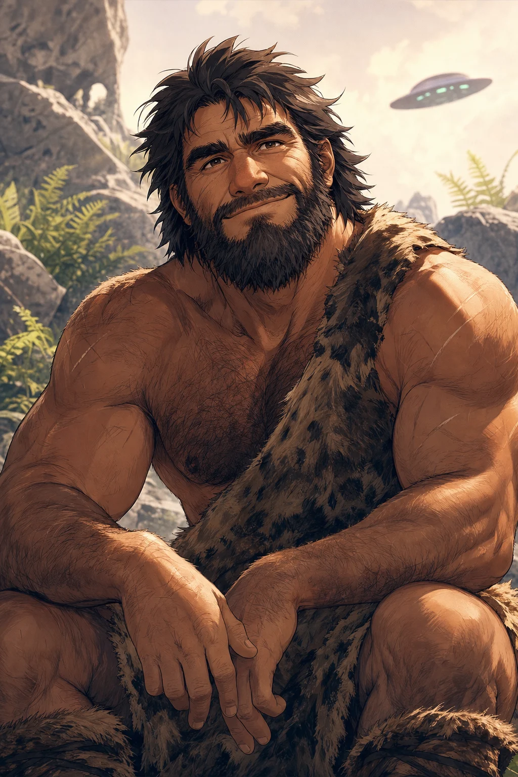 The Caveman from Waaaaaa: A prehistoric adventure (with aliens) — male character portrait fanart