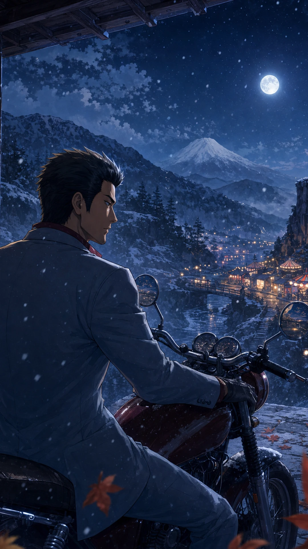 Yakuza Kiwami 3 & Dark Ties mobile wallpaper in Textured Retro Anime Ensemble
